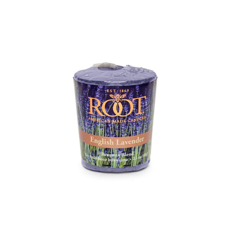Root Candles Scented Votive Candles Beeswax Blend Premium Handcrafted 20-Hour Votives, 18-Count, English Lavender - Image 2